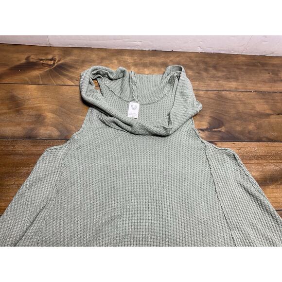 We The Free Cowl Neck Tank Top Sleeveless Waffle Knit Casual Comfy Sz S - Picture 4 of 10
